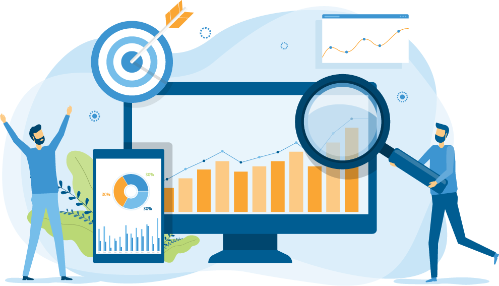 Analytik und Überwachung auf Web-Bericht Dashboard